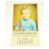 1951 Calendar; Commonwealth Life Insurance