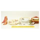 Group lot of Vintage Items including a small oil