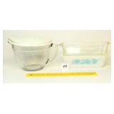 Milk Glass Loaf Pan, Fire King Loaf Pan, Pampered