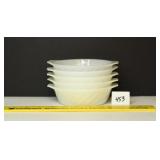 Set of (5) Vintage Fire King Milk Glass Dishes