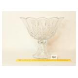Large Footed Centerpiece Bowl; possibly crystal;