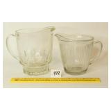 Pair of Vintage Glass Pitchers
