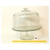 Large Glass Cake Stand w/ lid