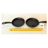 (2) Small Shallow Cast Iron Skillets; appear to