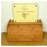 Wooden Bread Box & Pampered Chef Apple Peeler