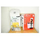 Octogonal Beverage Dispenser on metal stand; also