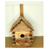 Log Cabin Bird House; measures approx. 17 in T
