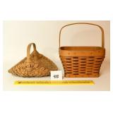 Pair of Handmade Baskets; one on right is signed