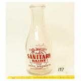 Vintage Eads Sanitary Dairy Milk Bottle from