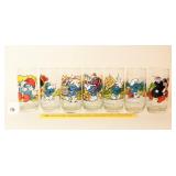 Group lot of Vintage Smurf glasses