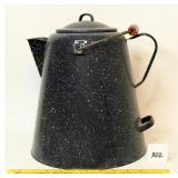 Large Vintage Graniteware Coffee Pot