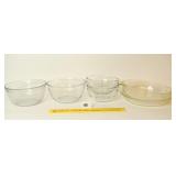 Glass Mixing Bowls, Anchor Ovenware, Pie plates