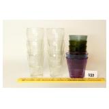 Small Glass Coca Cola Cups & Plastic Oak Mill