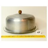 Glass Cake Plate w/ aluminum lid