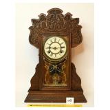 Antique Wooden Clock by Waterbury Clock Company,