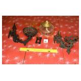 Vintage Cast Iron Wall Mount Oil Lantern Bracket