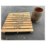 Pallet Sign & Wooden Ale Keg