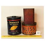 Group lot of Tins: Grainger Pipe Tobacco, Bliss