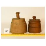 Pair of Antique Wooden Butter Molds