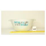 Vintage Double Handled Mixing Bowl; Mid Century,