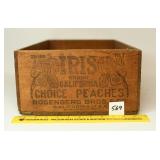 Vintage Iris Brand Peach Box