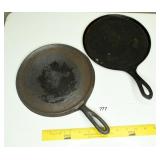 Pair of Vintage Cast Iron Griddles