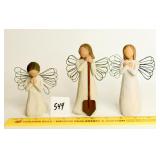 Trio of Willow Tree Figurines; Sign for Love,