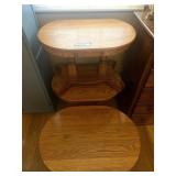 (3) Matching Oak Side Tables; each measures