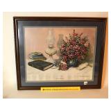 Framed Fred Thrasher Print 'Mother's Bouquet';