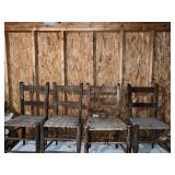 Group lot of Vintage Straight Back Chairs