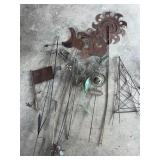 Group lot of Metal Lawn Ornaments including one