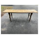 Large Wooden Table w/ Foldable Legs