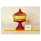 Vintage Jeannette Glass Candy Dish / Preserve