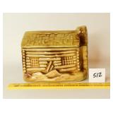 Vintage Log Cabin Cookie Jar