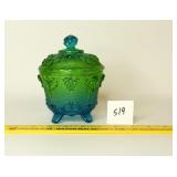 Vintage Jeannette Glass Two-toned Candy Dish w/