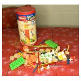 Large Tote of Lincoln Logs