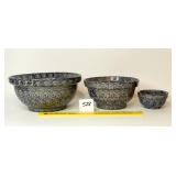 Set of (3) Beaumont Brothers Pottery Mixing Bowls