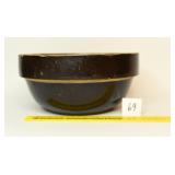 Large Antique Stoneware Bowl (does have chip as