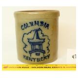 Columbia, KY Pottery Crock (been cracked &