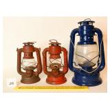 Lot of (3) Lanterns; one small one is missing
