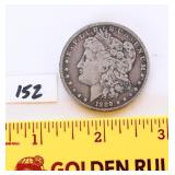 1889 Morgan silver dollar no mint mark