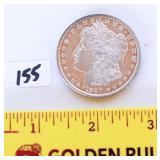 1890 Morgan silver dollar no mint mark