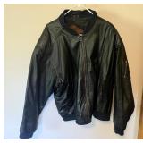 Weekends black leather size extra large coat -