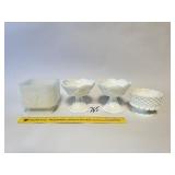 group lot of vintage milk glass including some