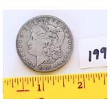 1902 Morgan S silver dollar