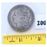 1903 Morgan S silver dollar