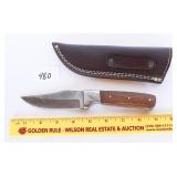 Damascus blade knife with sheath