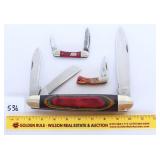 A very large Frost Cutlery three blade knife, a