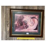 A framed western print - by Linda Wacaster -