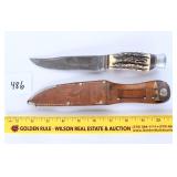 A Compass knife with sheath, Solingen Germany